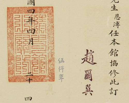The Only Two Surviving Letters of Appointments from the Bureau of Historia Ch’ing (清史館)