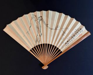 A Folding Fan Gift by Ming-shih (名士）Yüan K’ei-wen (袁克文) to Seal Engraver Shou Hsi  (壽璽)